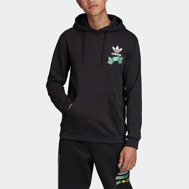 Men's adidas originals Snowflake Hooded Pullover Black FP7702