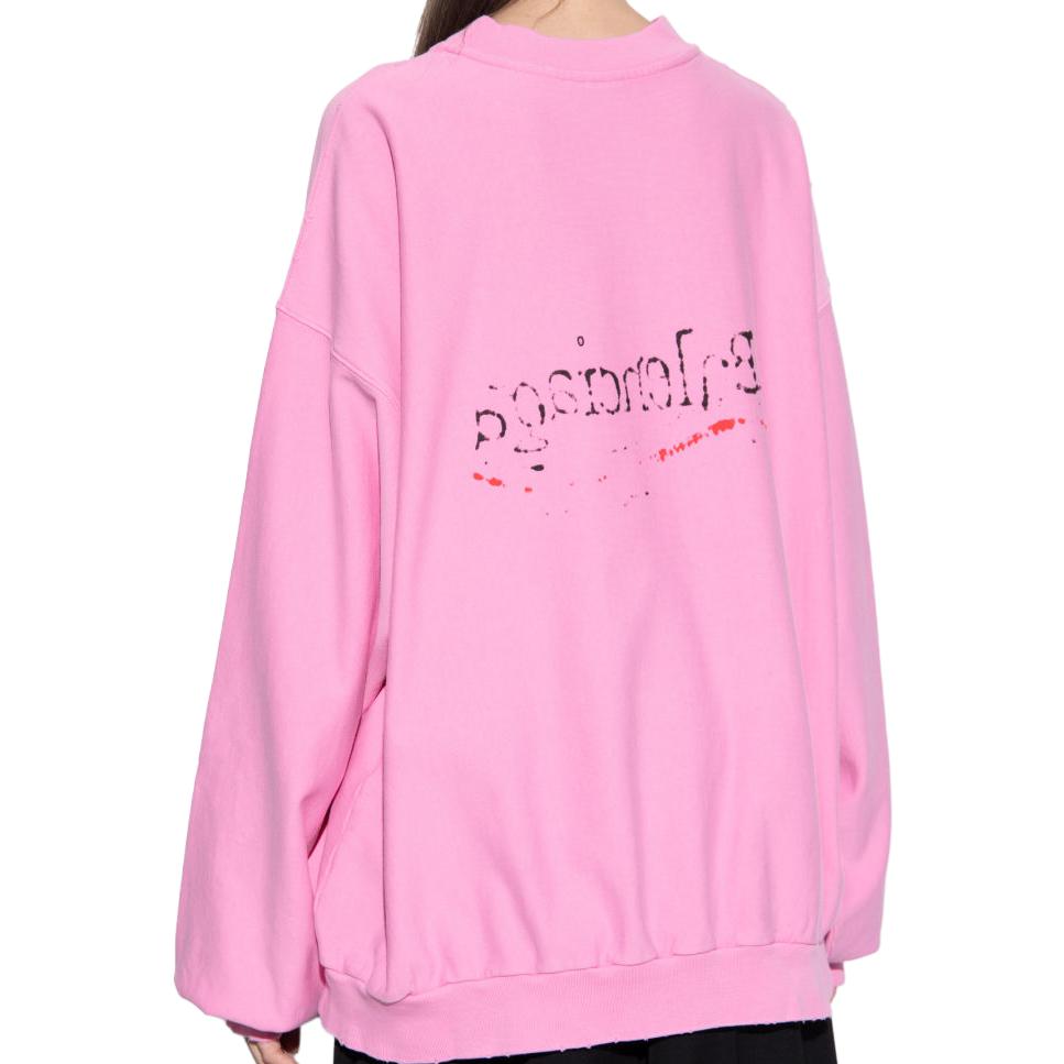 (WMNS) Balenciaga FW23 Logo Sweater 'Pink' 720462TNVE81715