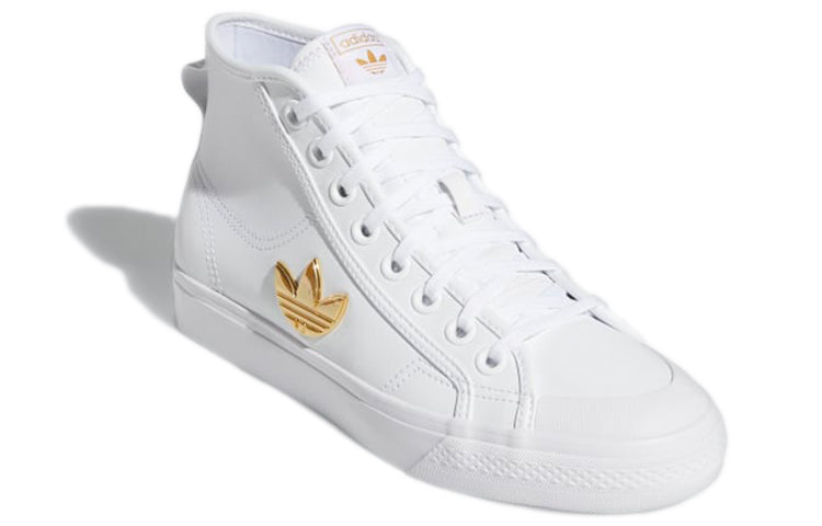 (WMNS) adidas Nizza Trefoil Hi 'Cloud White Gold Metallic' H01134