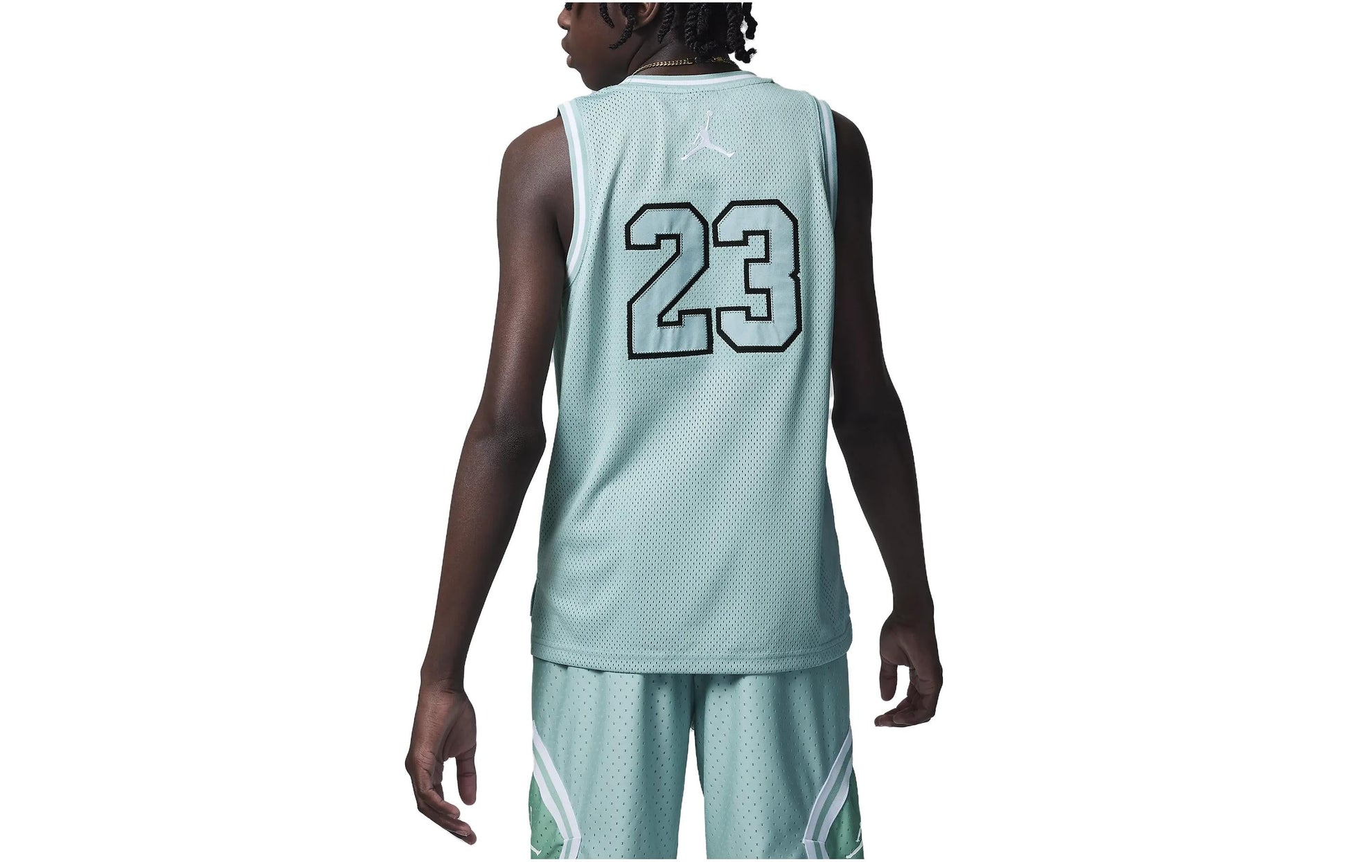 (GS) Air Jordan Basketball Tank 'Blue Mint' 95A773-572