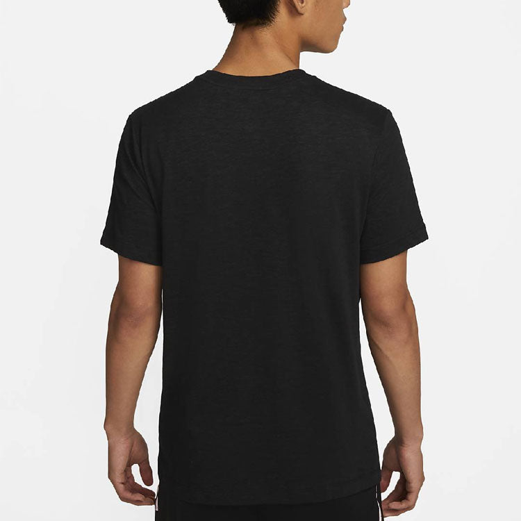 Men's Nike Logo Casual Printing Pattern Round Neck Short Sleeve Black T-Shirt DR7552-010