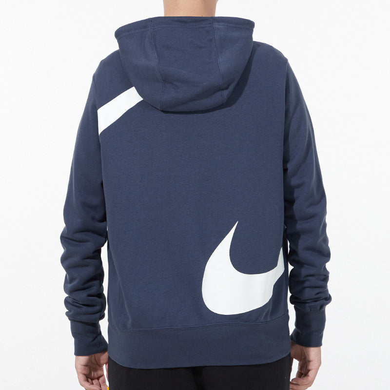 Nike Large Logo Printing Loose Hooded Jacket Navy Blue DD6088-437