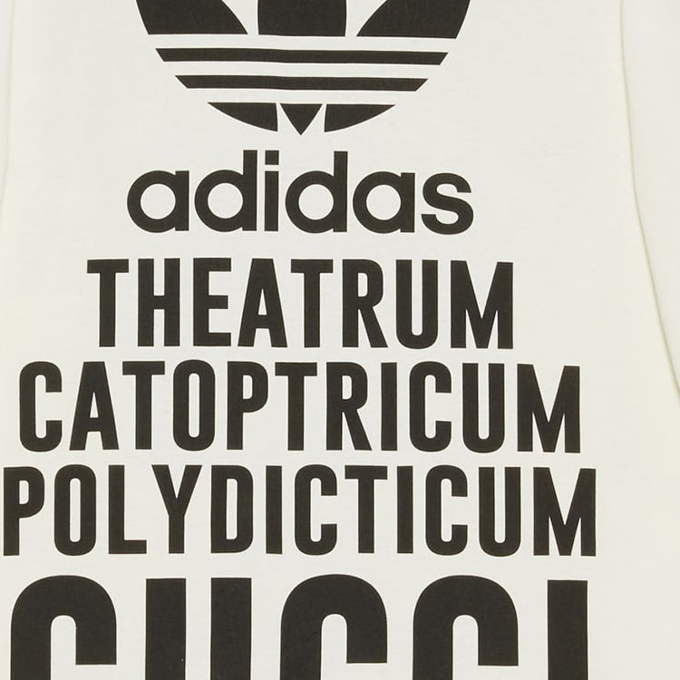 (WMNS) Gucci x adidas Oversized Cotton Jersey Long Sleeve T-Shirt 'White' 721393-XJEXL-9095