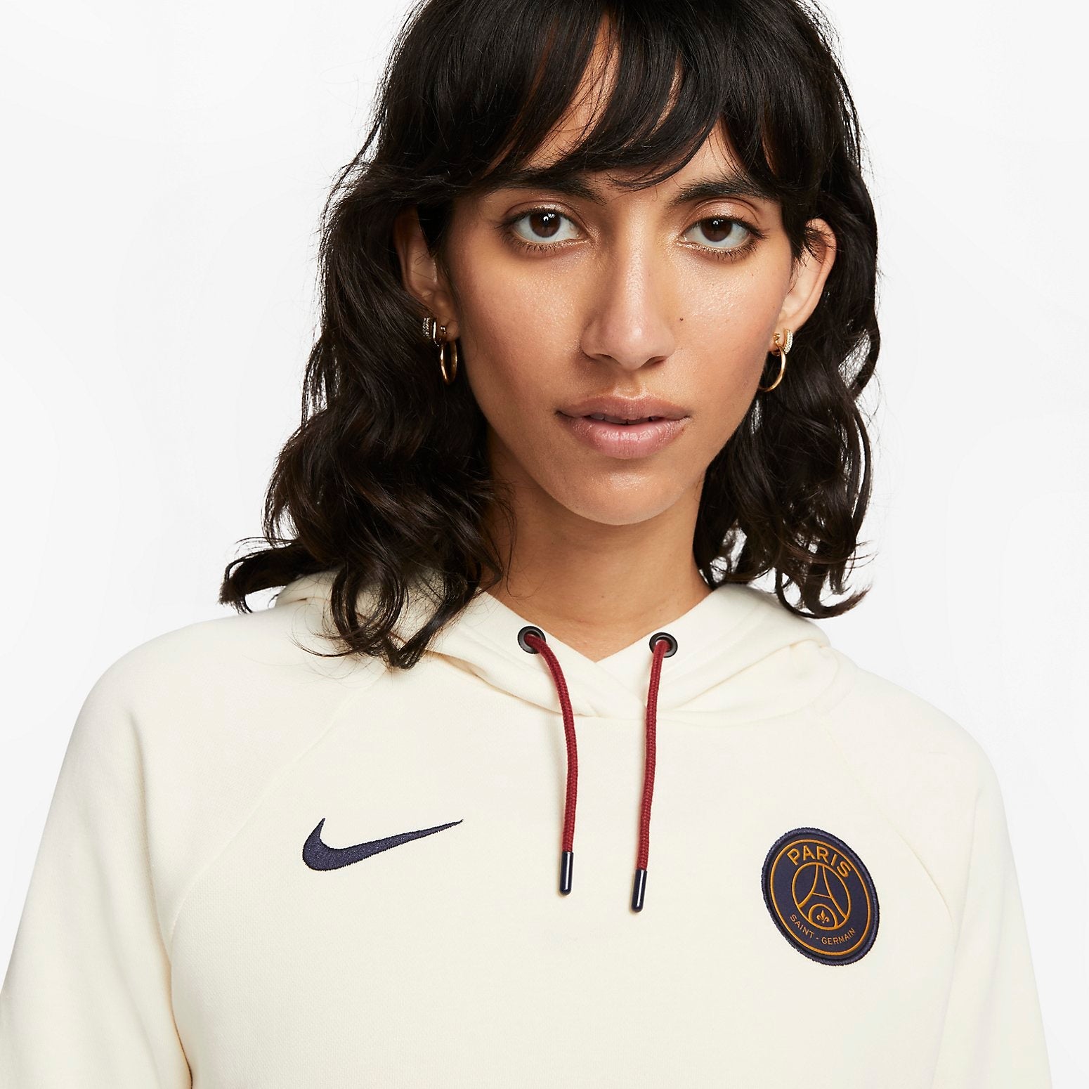 (WMNS) Nike Paris Saint-Germain Soccer Fleece Pullover Hoodie 'Coconut Milk' DV4704-113
