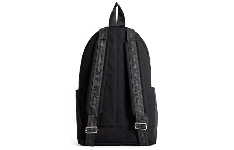 Off-White Slogan Alphabet Printing Zipper Multiple Pockets Backpack schoolbag Black OMNB003E20FAB0041001