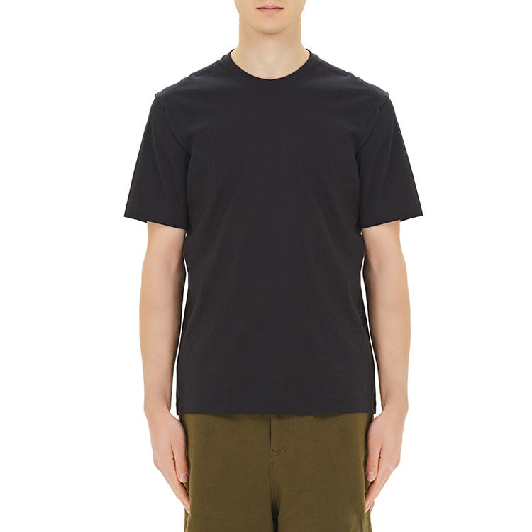 Men's Y-3 Back Printing Round Neck Casual Short Sleeve Black FN3348