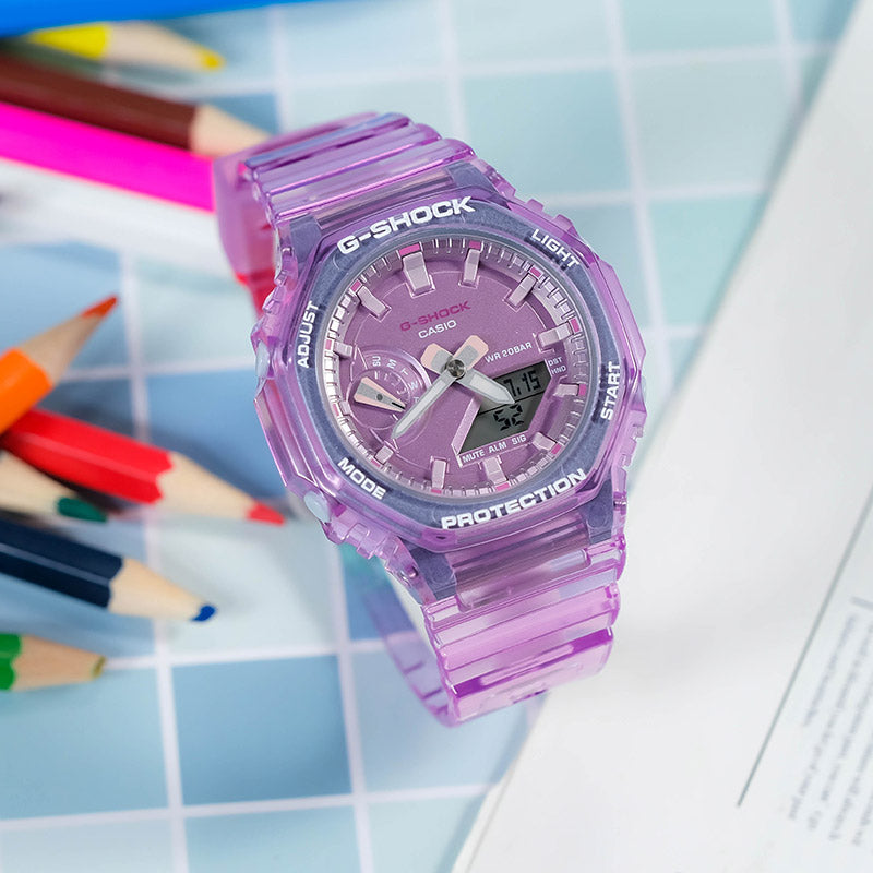 CASIO G-Shock Analog-Digital 'Translucent Purple' GMA-S2100SK-4APR