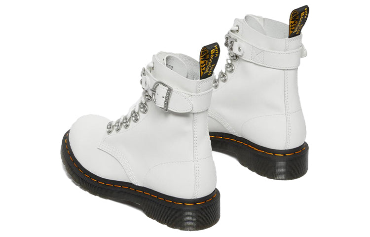 (WMNS) Dr. Martens 1460 Pascal Chain Leather Lace Up Boot 'White' 27266100