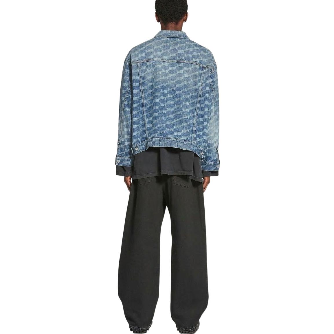 Balenciaga BB Monogram Large Fit Jacket 'Blue' 675208TMW374437