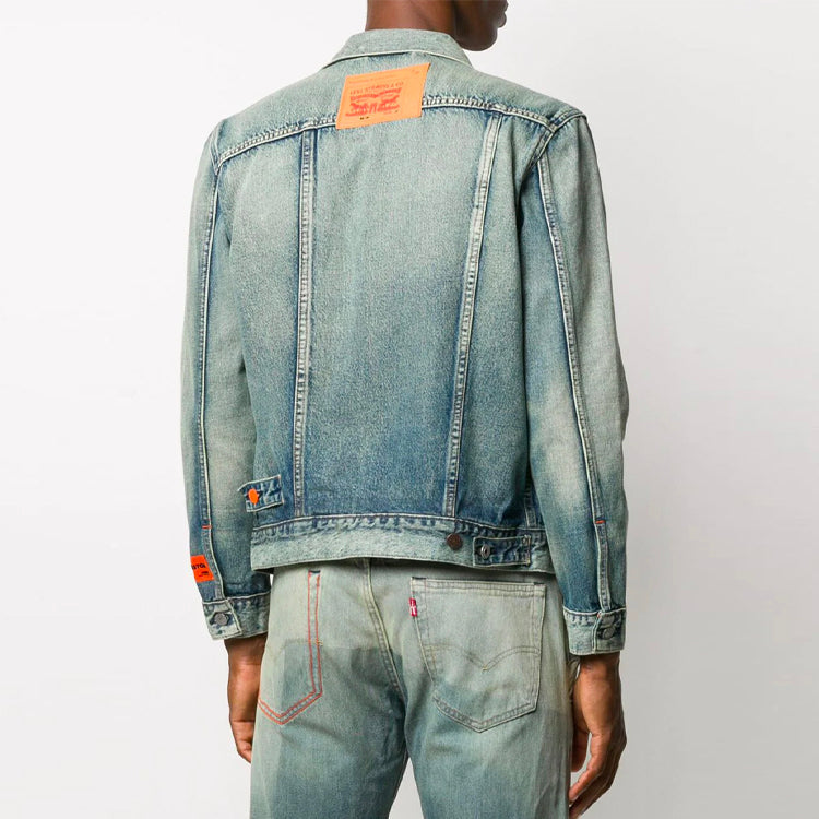 HERON PRESTON x Levi's Trucker Jacket 'Concrete Vintage Wash' HMYE006S209250077300