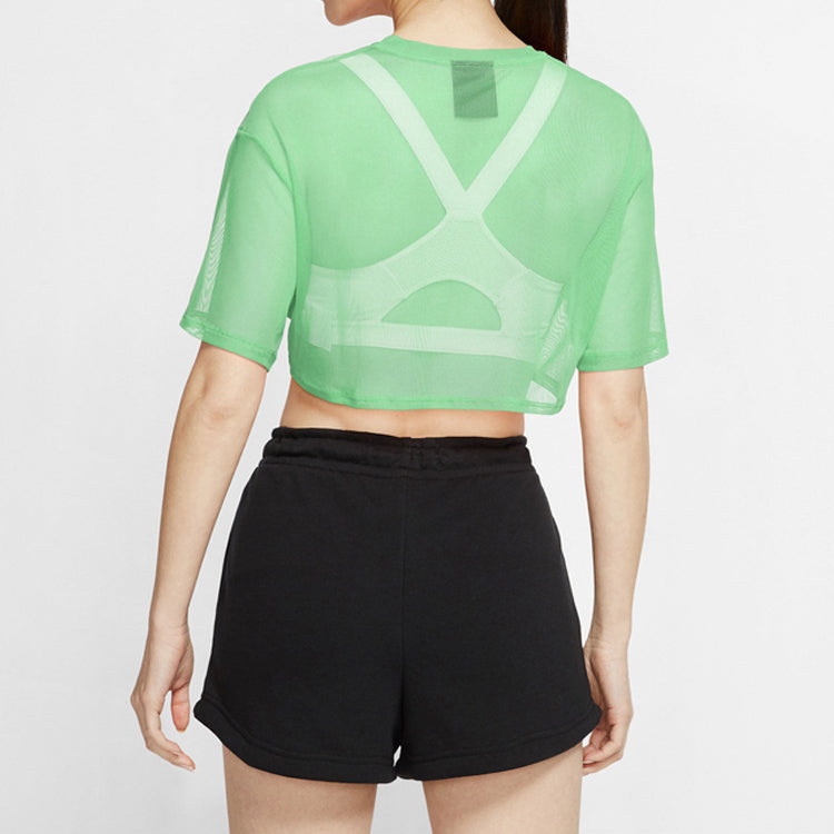 (WMNS) Nike Sportswear Short Sleeve Tops Yellow Green Yellowgreen CJ2703-318