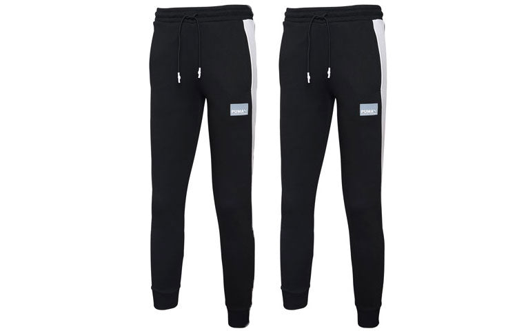 PUMA Iconic T7 Track Pants 'Black White' 598234-01