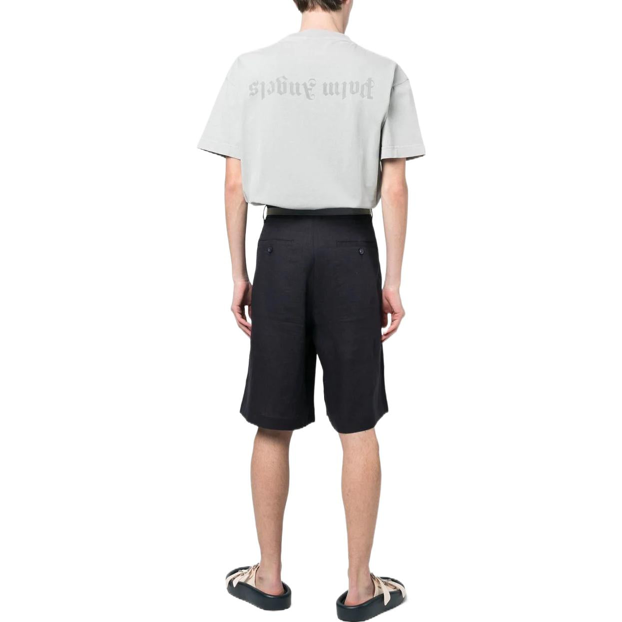 Palm Angels Reverse Logo T-Shirt 'Light Grey' PMAA001S23JER0040505