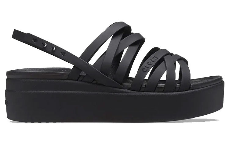 (WMNS) Crocs Brooklyn Strappy Black Sandals 206751-001