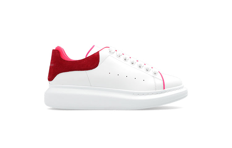 (WMNS) Alexander McQueen Oversized Sneaker 'White Velvet Fuchia' 755621WIDJZ8709