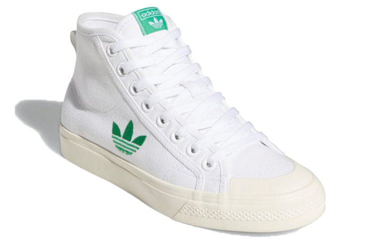 (WMNS) adidas Nizza Trefoil Hi 'White Green' Q46383