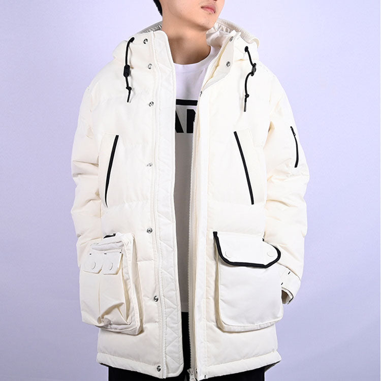 Converse Down Mid Length Jacket Asia Sizing 'White' 10019988-A02