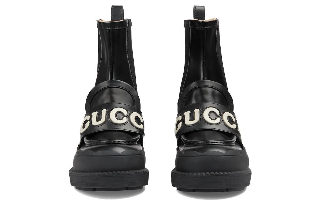 (WMNS) Gucci Ornella Leather Boots 'Black' 753334-AACEY-1090
