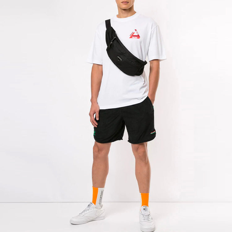 PALACE Tri-Shadow Christmas Limited Orange Red Triangle Logo Round Neck Short Sleeve White T-Shirt P15TS241