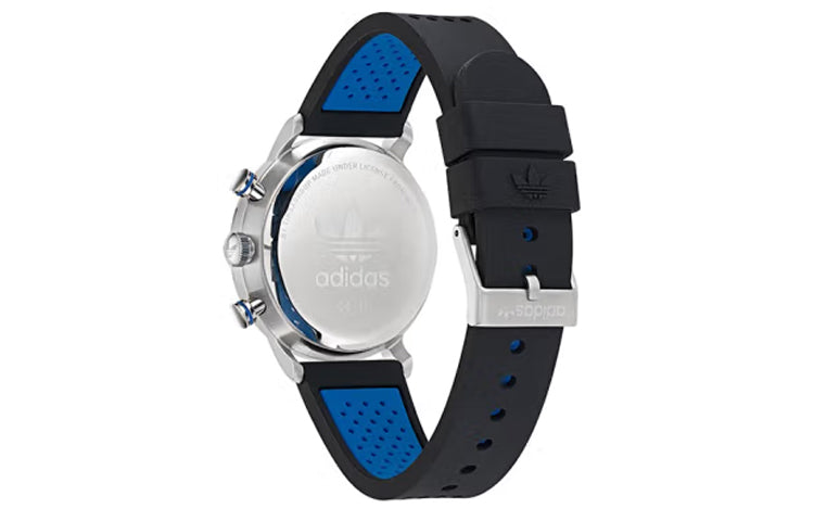 adidas Black Silicone Strap Watch 'Black White' AOSY220142I