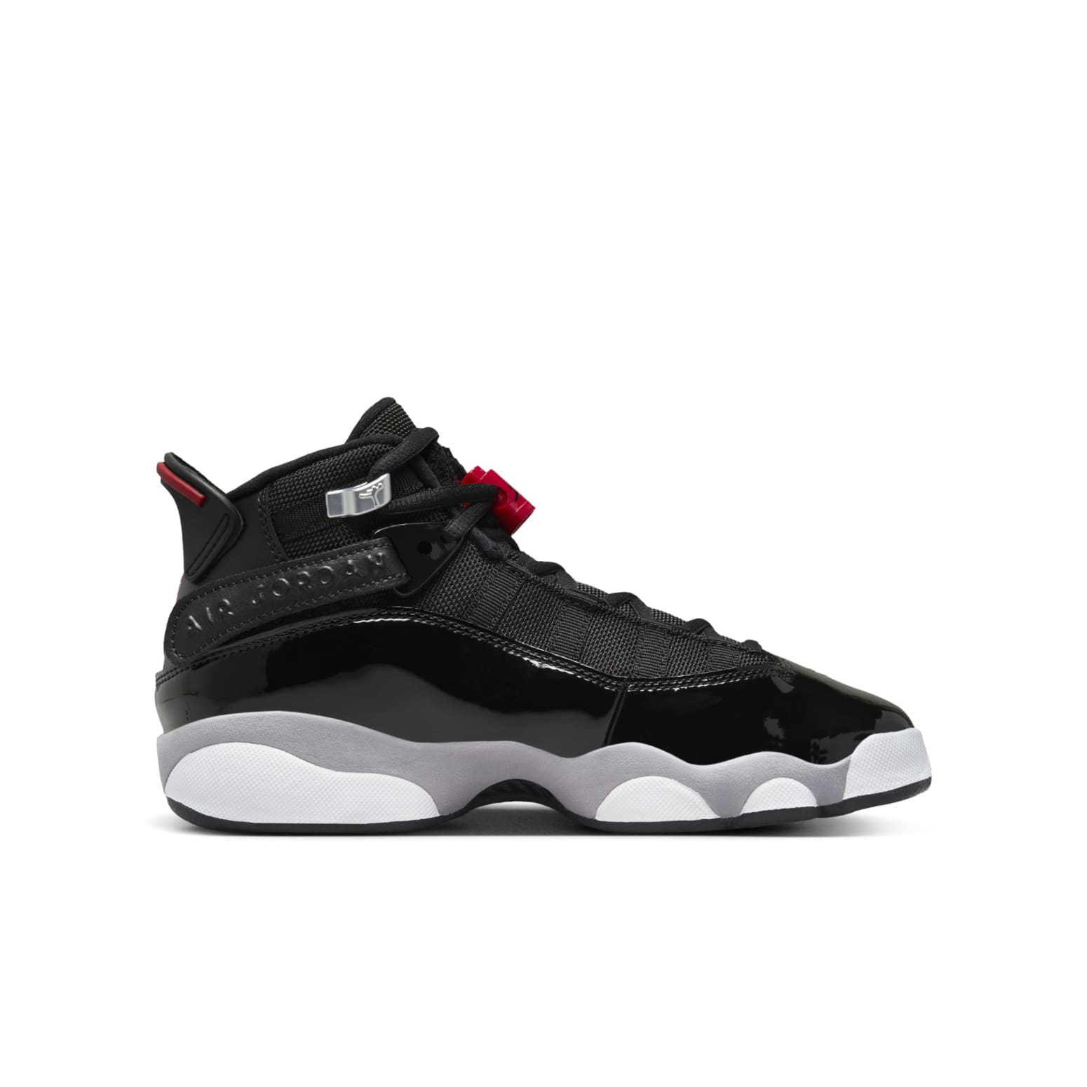 (GS) Air Jordan 6 Rings 'Black White Fire Red' FZ4186-010