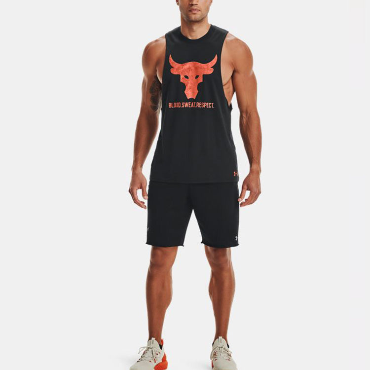 Under Armour Project Rock Brahma Bull Tank Top 'Black Orange' 1361721-001