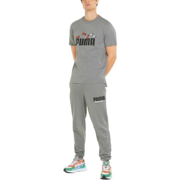 PUMA X Minecraft Graphic Tee 'Grey' 534374-76