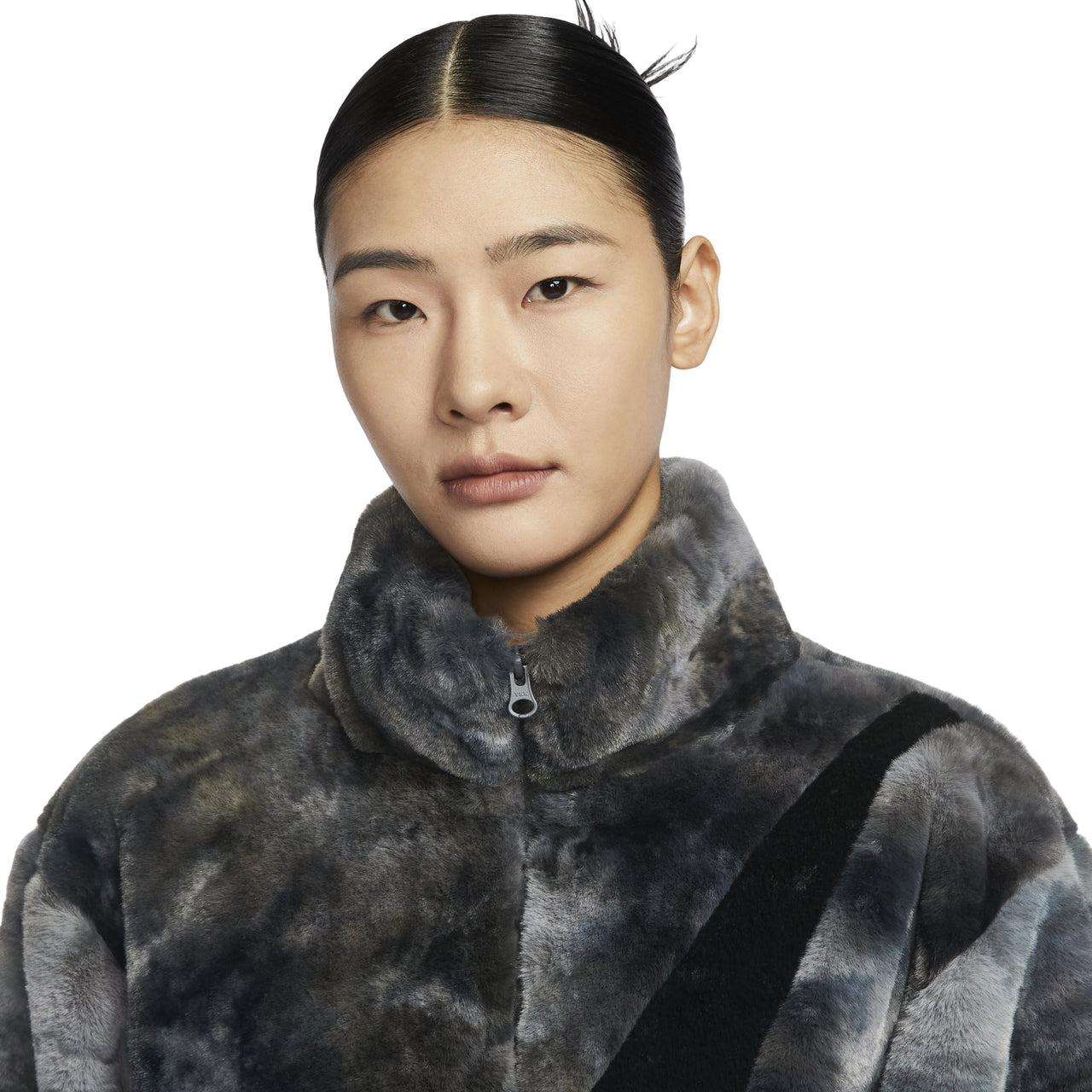 (WMNS) Nike Big Swoosh Sportswear Jacket 'Black' HQ4871-010