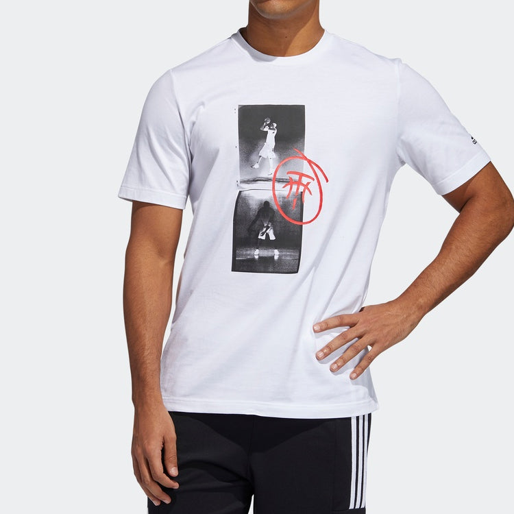 adidas TMAC LOGO Basketball Sports Short Sleeve White GE4109