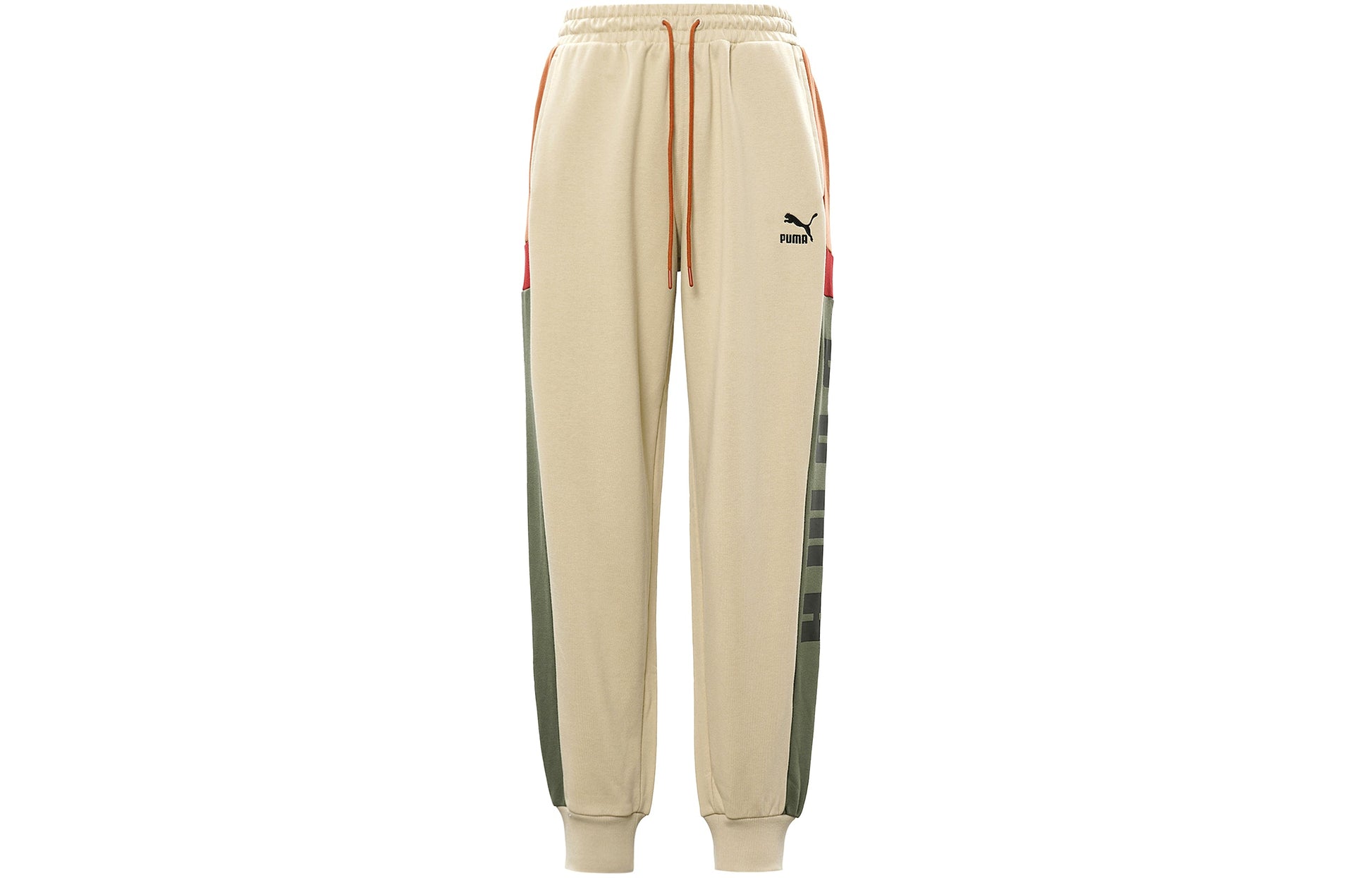 PUMA Retro Block Sweatpant 'Beige Grey Red Black' 530714-12