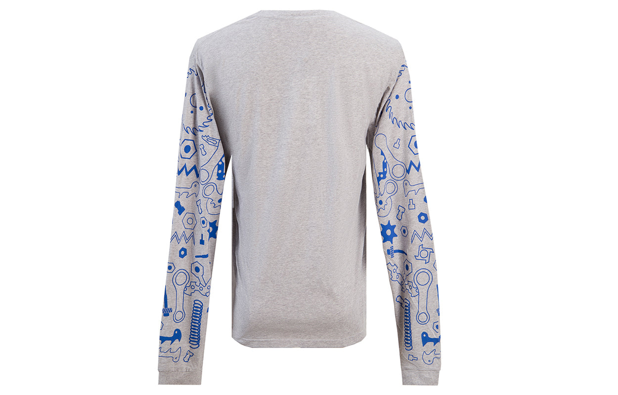 Men's KENZO Casual Pure Cotton Long Sleeves Gray 5TS1184SH-93