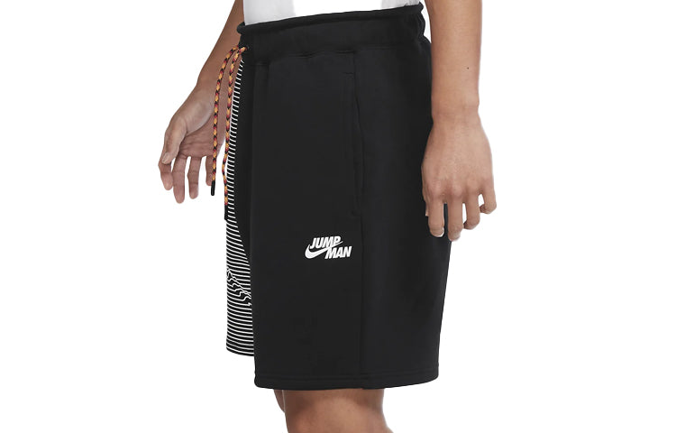 Nike Casual Colorblock Lacing Sports Shorts Black DJ0186-010