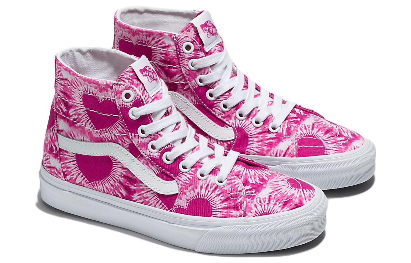 Vans Sk8-Hi Tie-dye Hearts 'Pink' VN0A5KRUVDH