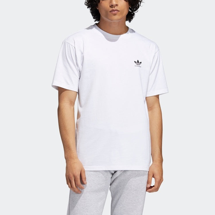 adidas originals Logo Printing Sports Short Sleeve White T-Shirt GL9849