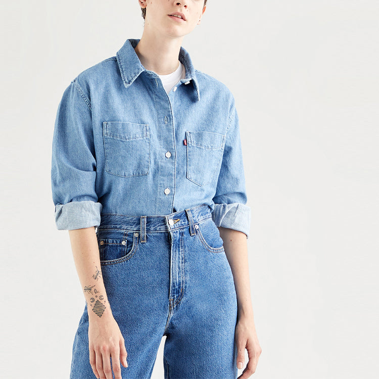 Levi's Ice Cool Series Cotton And Linen Denim Shirt Blue 29431-0007