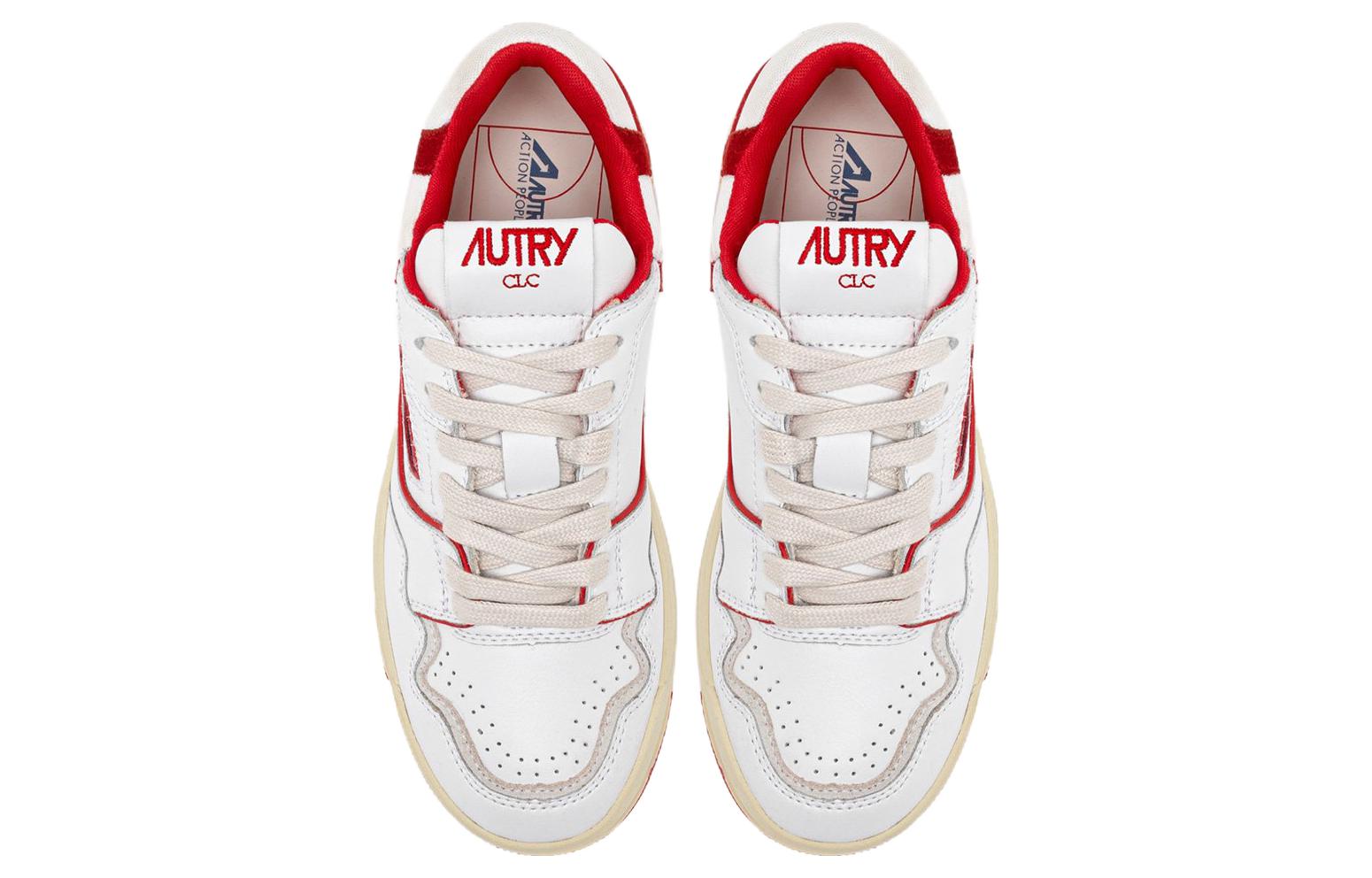 Autry CLC Leather Sneakers 'White Red' ROLM-MM12