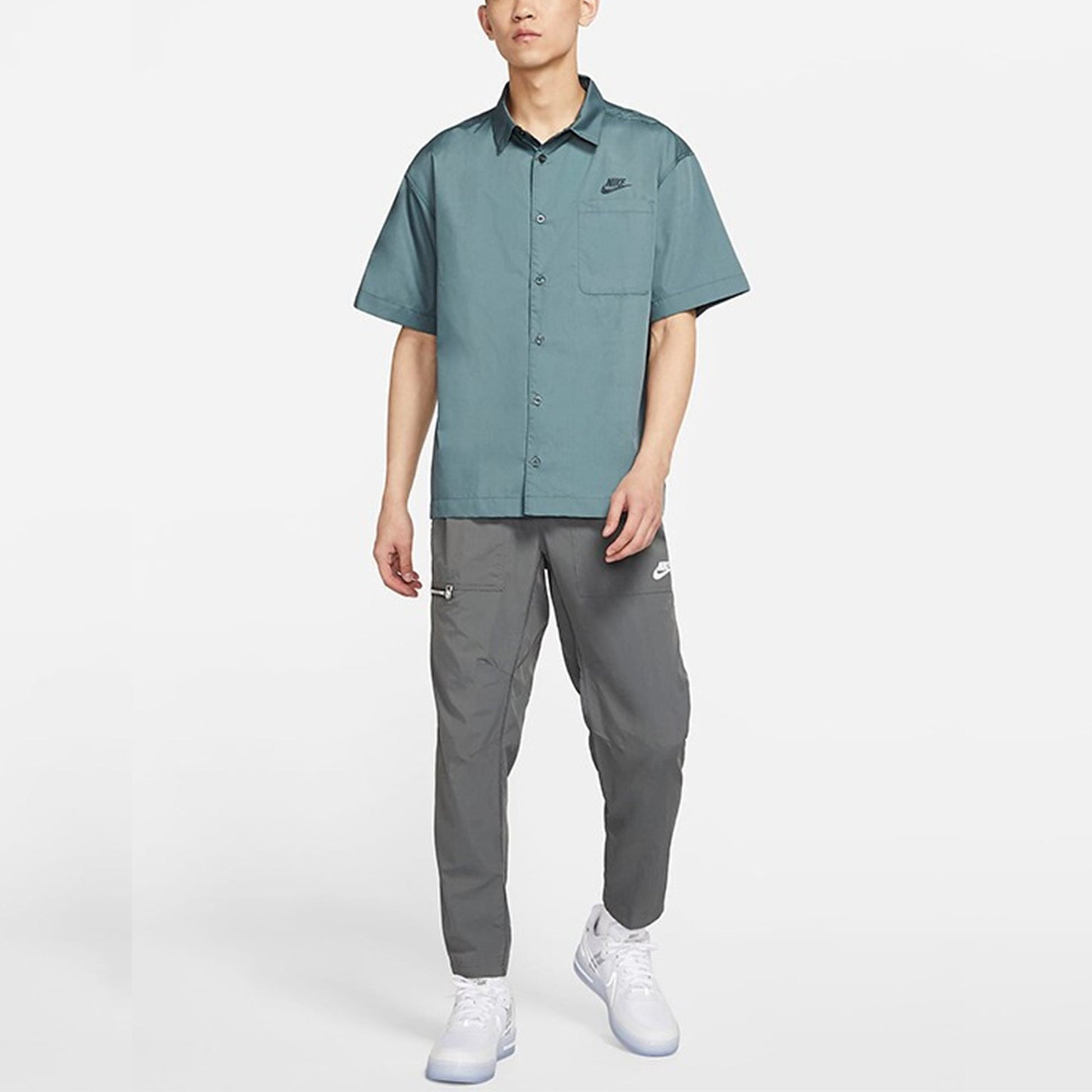 Nike Thin and light Loose Sports Short Sleeve Shirt Green DM8686-387