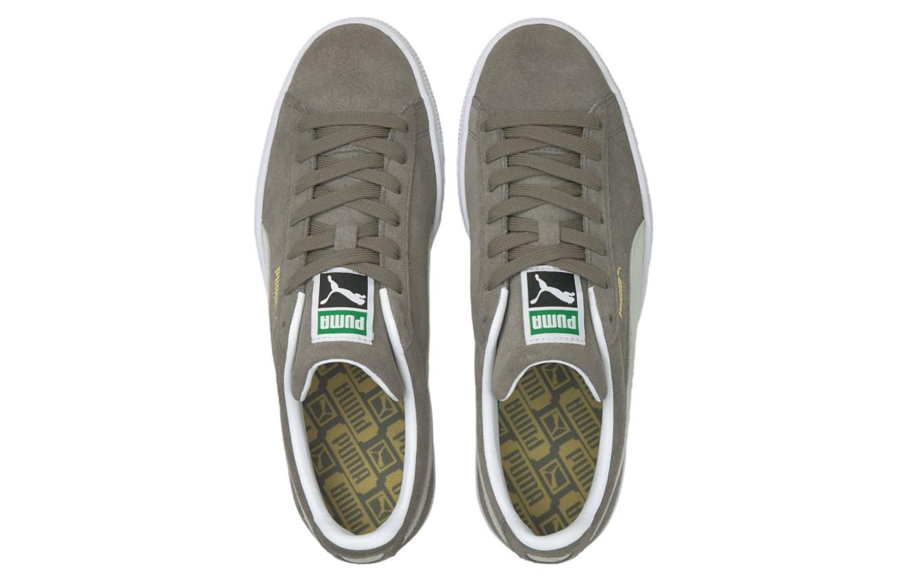 PUMA Suede Classic Xxi Minimalistic Cozy Retro Casual Skateboarding Shoes Unisex Gray White 385378-07