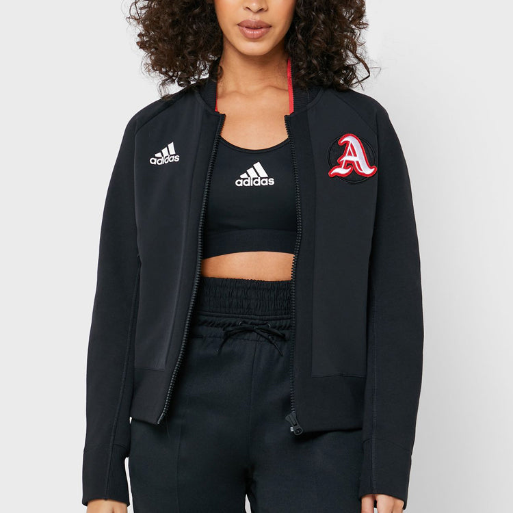(WMNS) adidas Vrct JK Sports Stylish Long Sleeves Jacket Black FI9214