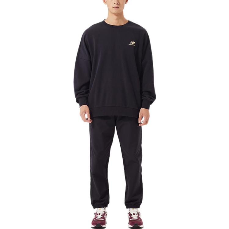 New Balance Sport Logo Print Sweatshirt Asia Sizing 'Black' AMT23349-BK
