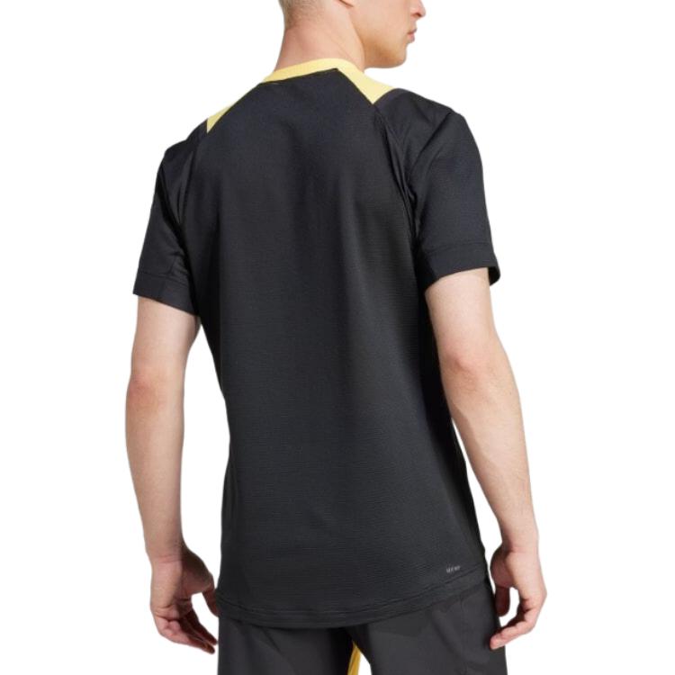 adidas Tennis HEAT.RDY Pro FreeLift 3D Rib T-shirt Asia Sizing 'Yellow Black' IS8972