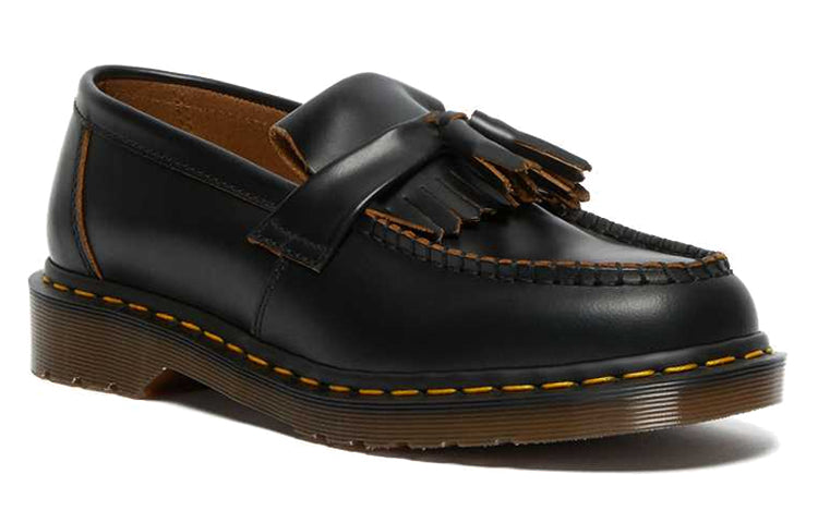 Dr. Martens Vintage Made in England Quilon Leather Tassel Loafers 'Black' 26891001