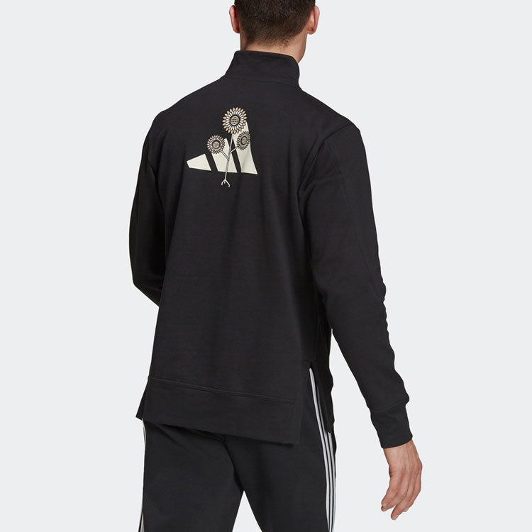 adidas Halfzip M Casual Sports Stand Collar Black H54029
