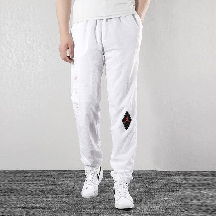 Air Jordan Legacy AJ 6 Logo Label Bundle Feet Sports Pants 'White' BV5402-100