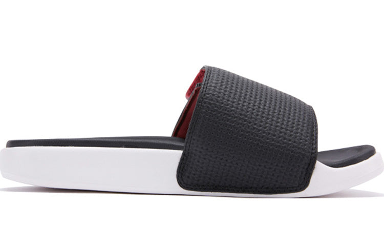 Skechers Velcro Stylish Flat Heel Sports Slippers Black Red 51729-BKRD