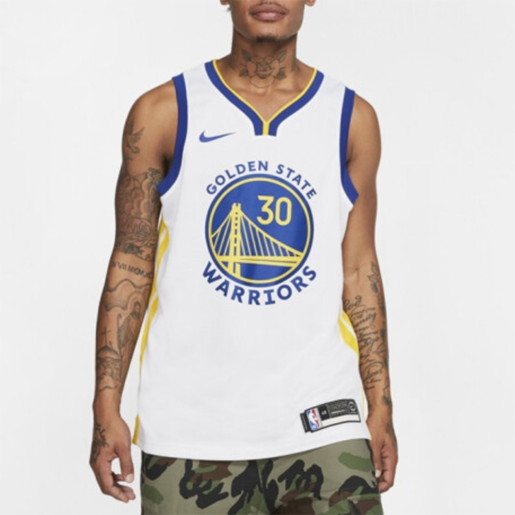 Nike NBA Swingman Jersey 30 golden state warriors stephen curry White AV4945-101