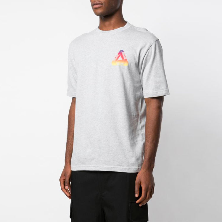 Men's PALACE Globular T-Shirt Back Printing Short Sleeve Gray P16TS154