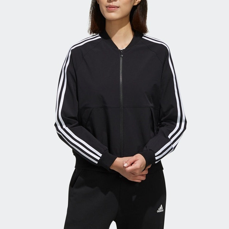 (WMNS) adidas Stand Collar Sports Jacket Black FK3511