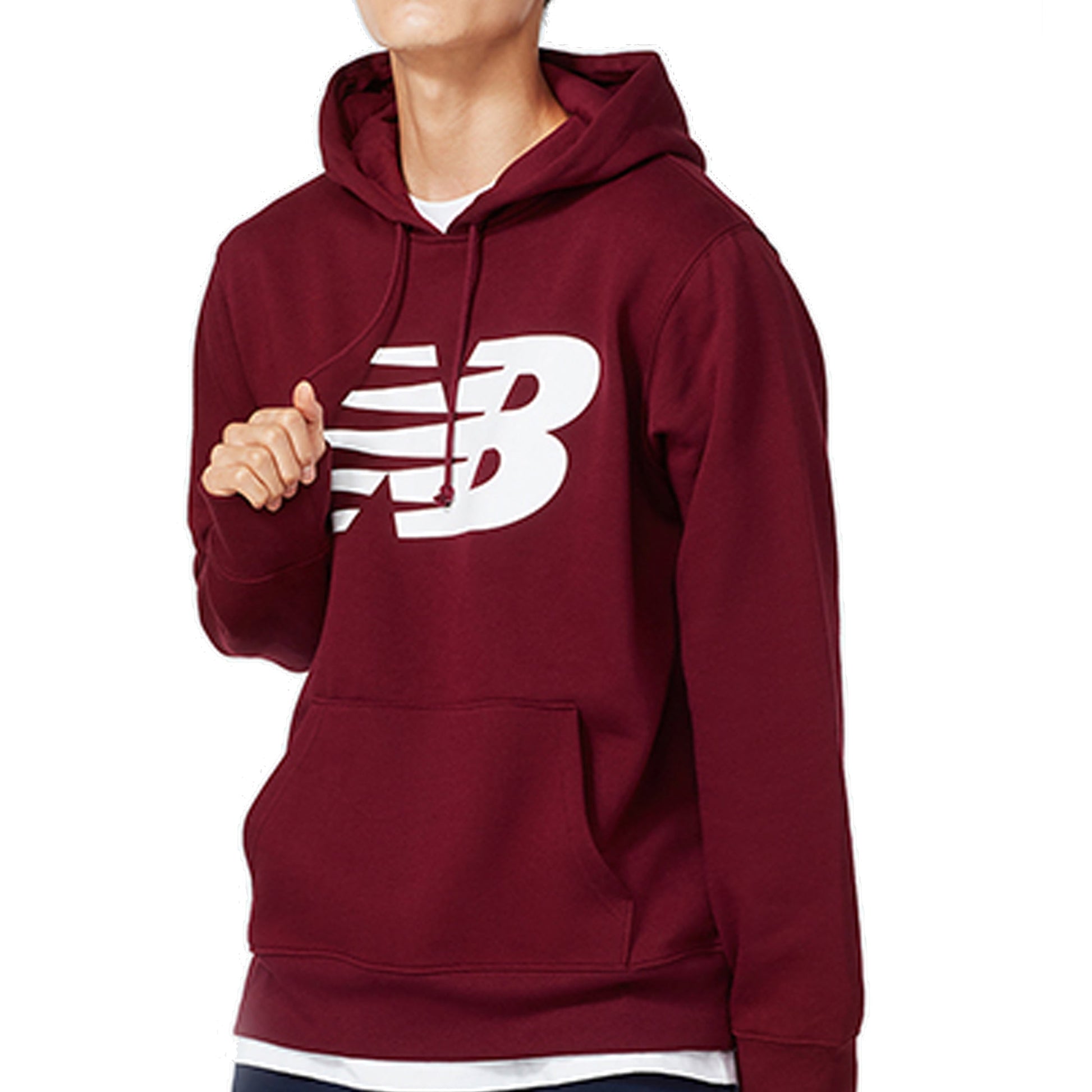 New Balance Big logo Printed Sweatshirt Asia Sizing 'Burgundy' MT83982SDR