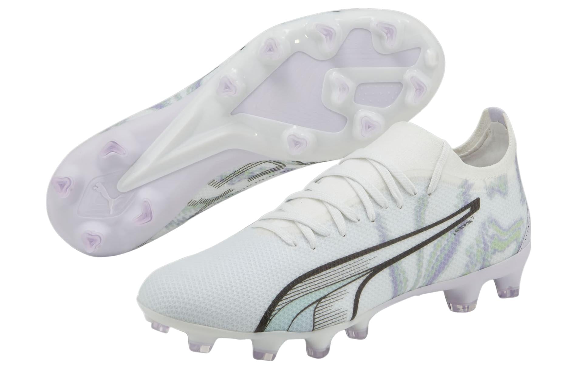 (WMNS) PUMA ULTRA Match Brilliance FG/AG 'White Grey' 107405-01